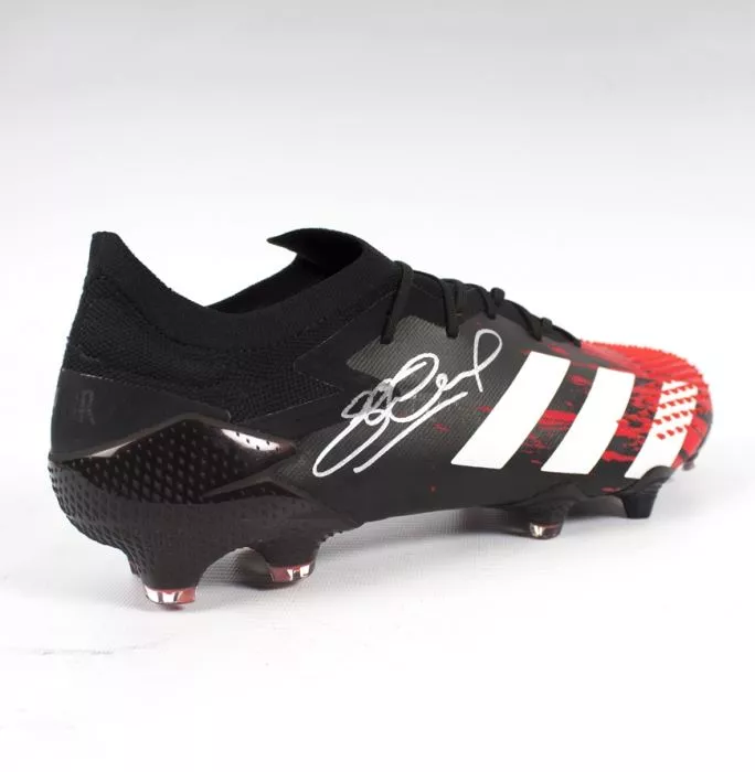 Icons Steven Gerrard Signed Black And Red Adidas Predator 20.1 Boot In Acrylic Case