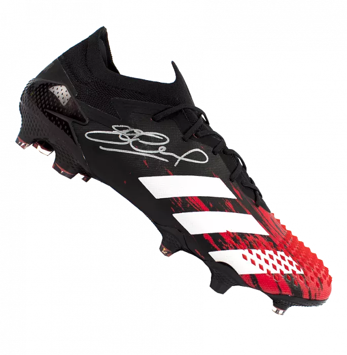 icons Steven Gerrard Signed Black and Red Adidas Predator 20.1 Boot