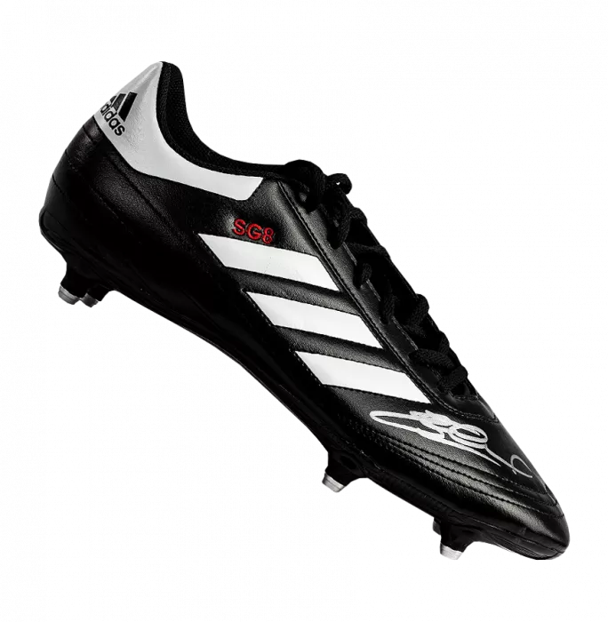 Icons Steven Gerrard Signed Black And White Adidas Boot: 'SG8' Special Edition