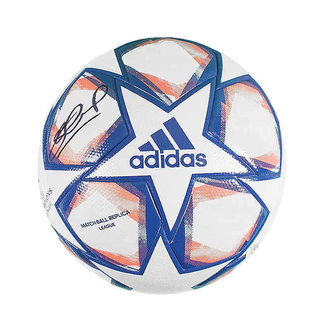 Icons Steven Gerrard Signed Blue & White UEFA Champions League Football