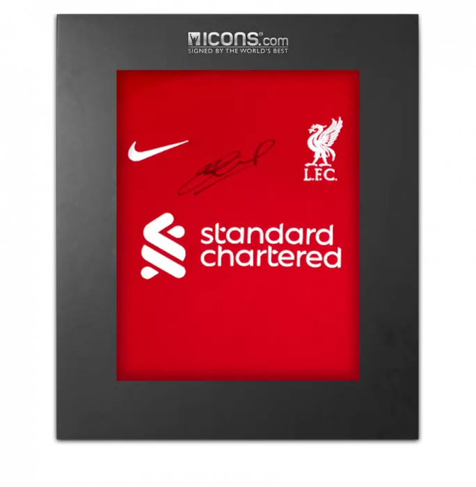 icons Steven Gerrard Signed Liverpool FC 2023-24 Home Shirt In Deluxe Packaging
