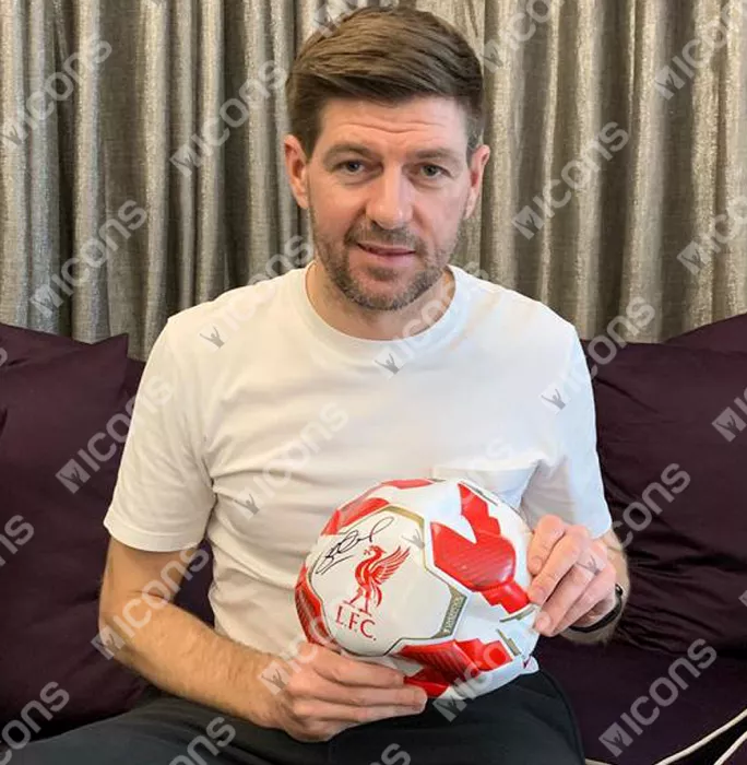 Icons Steven Gerrard Signed Liverpool FC Branded Football