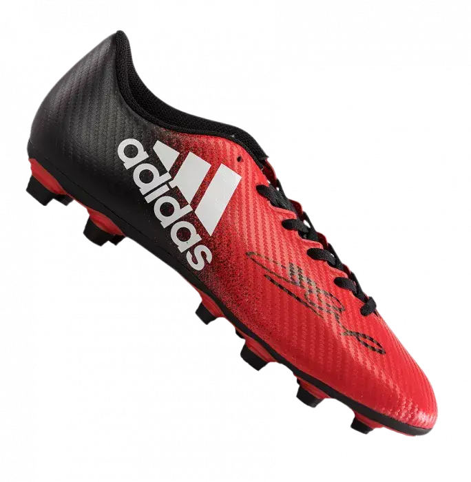 Icons Steven Gerrard Signed Red And Black Adidas 16.4 Boot In Acrylic Case