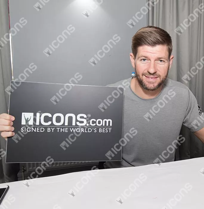 Icons Steven Gerrard Signed UEFA Champions League Football