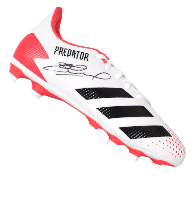 Icons Steven Gerrard Signed White And Red Adidas Predator Boot