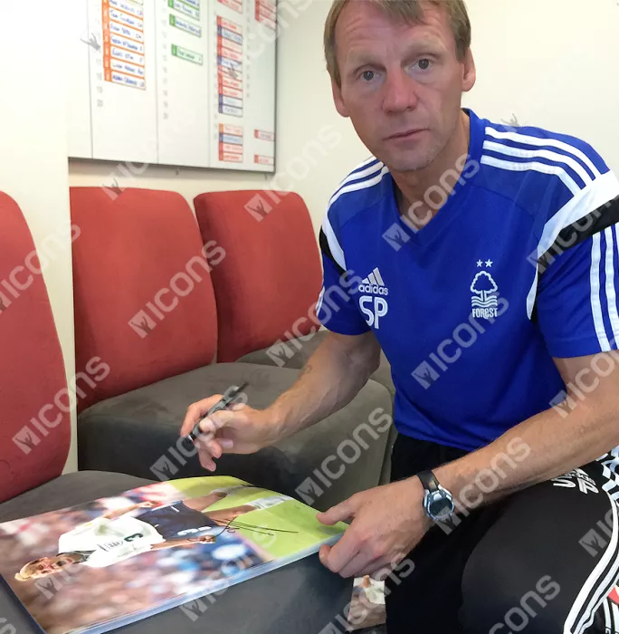 Icons Stuart Pearce Signed England Photo: UEFA EURO 1996 Penalty Vs Spain