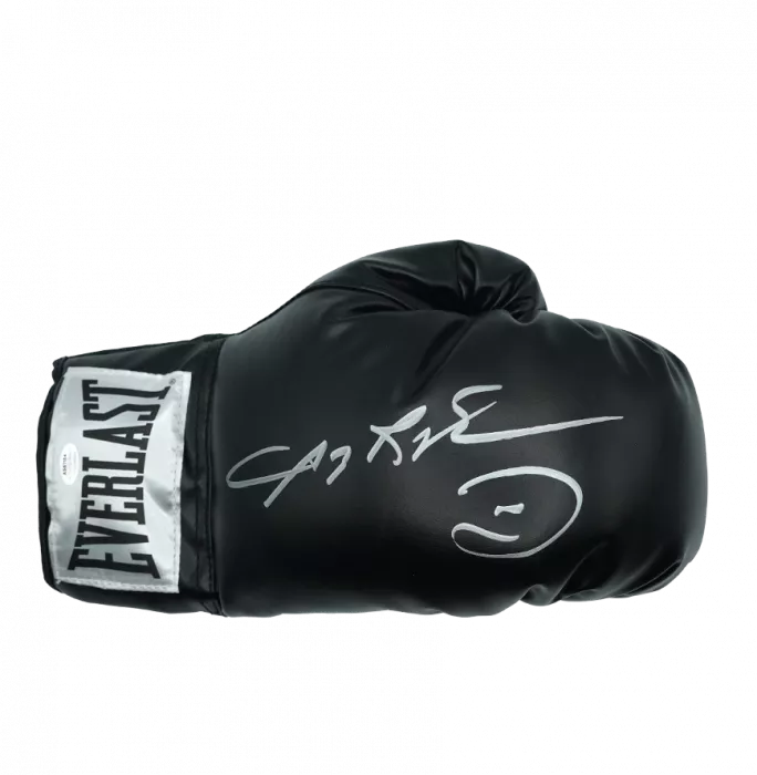 Icons Sugar Ray Leonard Signed Everlast Black Boxing Glove In Bubble Frame: Option 1