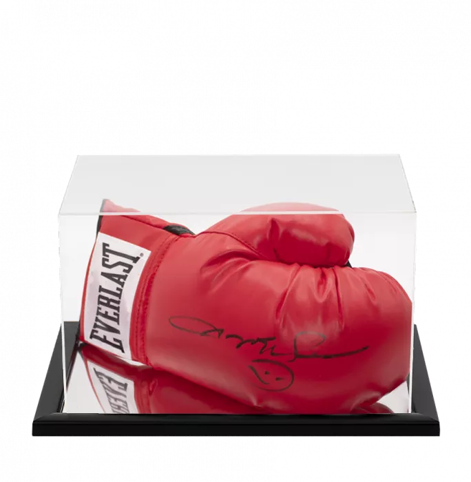 Icons Sugar Ray Leonard Signed Red Boxing Glove In Acrylic Case