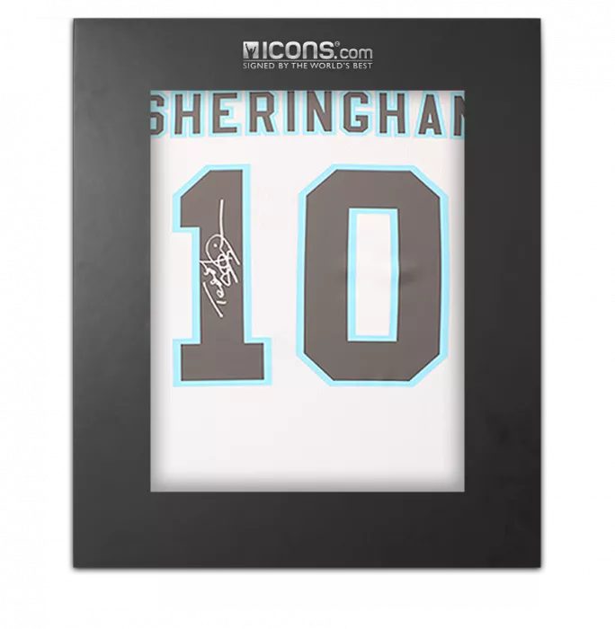 icons Teddy Sheringham Back Signed England 1996 Home Shirt In Deluxe Packaging