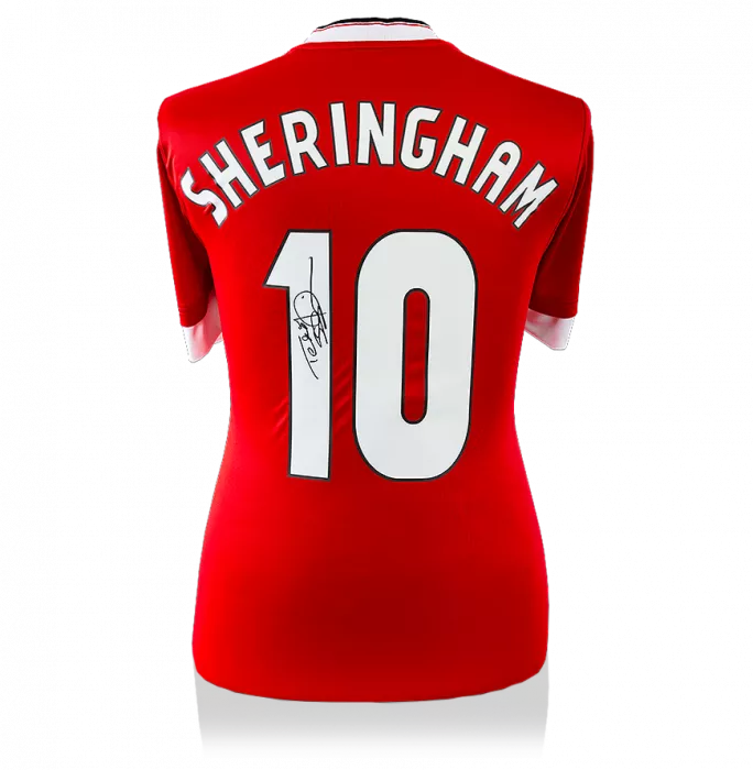 icons Teddy Sheringham Back Signed Manchester United Home Shirt