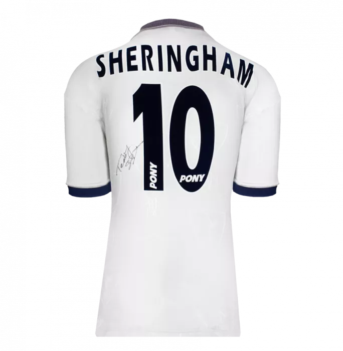 Icons Teddy Sheringham Back Signed Tottenham Hotspur 1995-97 Home Shirt In Classic Frame