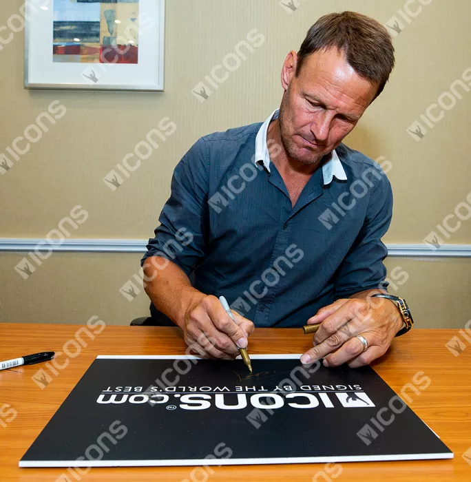 Icons Teddy Sheringham Back Signed Tottenham Hotspur 1993-95 Home Shirt