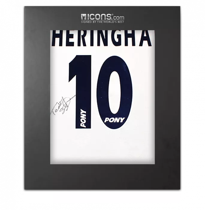 icons Teddy Sheringham Back Signed Tottenham Hotspur 1995-97 Home Shirt In Deluxe Packaging