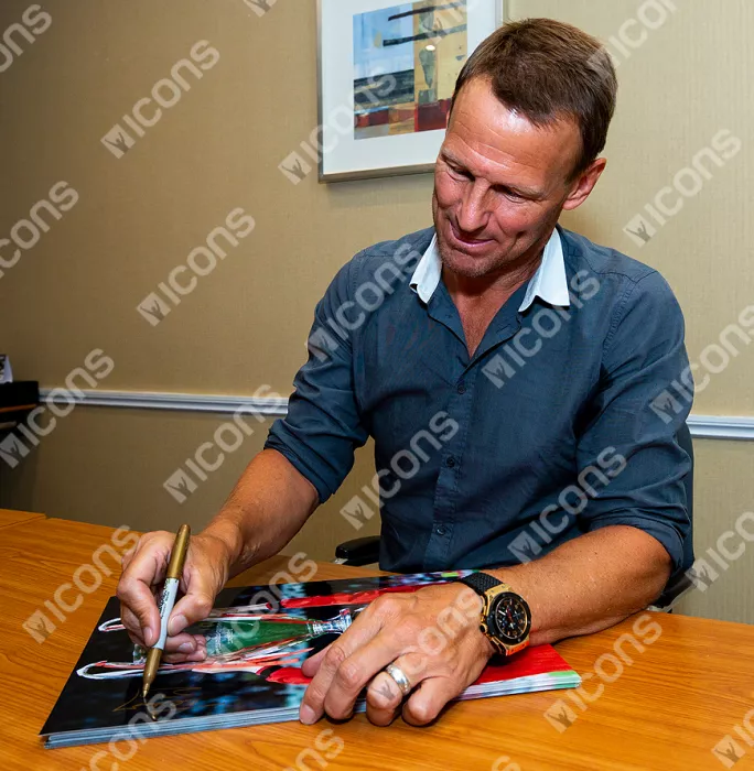 Icons Teddy Sheringham Signed Manchester United Photo: 1999 UEFA Champions League Winner