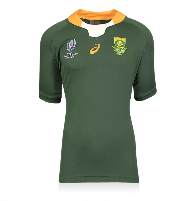 Icons Tendai “Beast” Mtawarira Back Signed South Africa Springbok Shirt In Hero Frame: Option 1