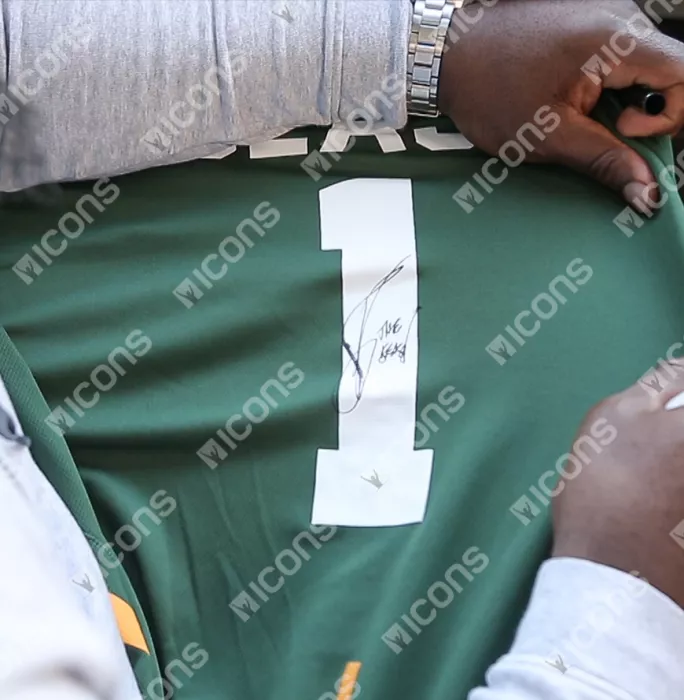 Icons Tendai “Beast” Mtawarira Back Signed South Africa Springbok Shirt