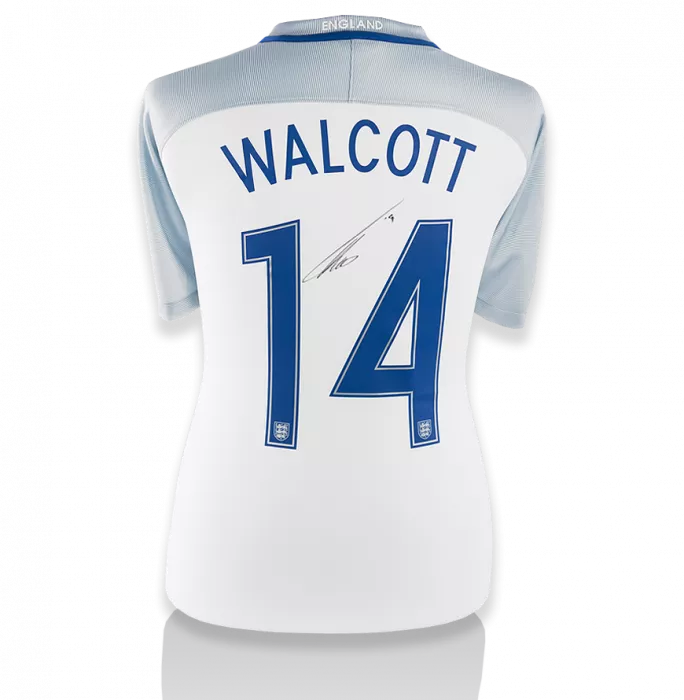 icons Theo Walcott England Back Signed 2016-17 Home Shirt