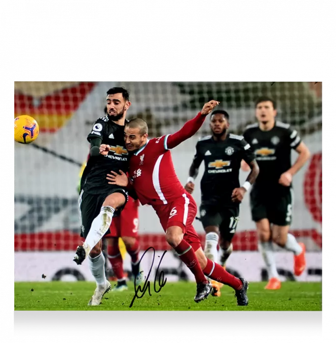 Icons Thiago Alcantara Signed Liverpool FC Photo In Premium Photo Frame: Midfield Battler