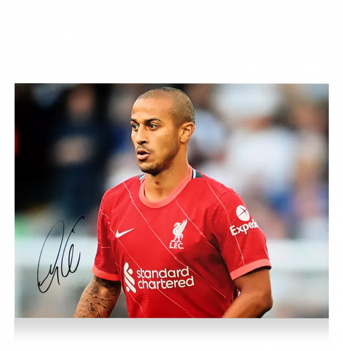 Icons Thiago Alcantara Signed Liverpool FC Photo In Premium Photo Frame: Midfield Maestro
