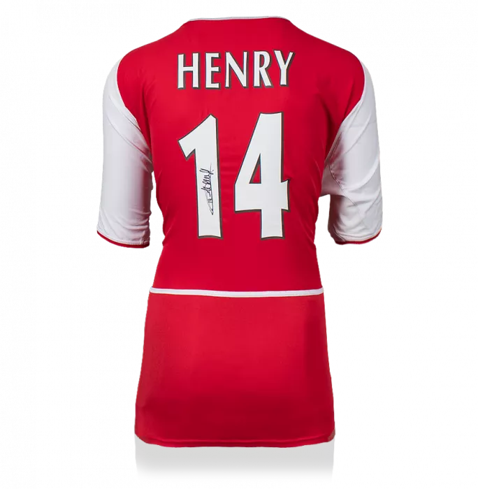 icons Thierry Henry Back Signed Arsenal 2002-04 Home Shirt