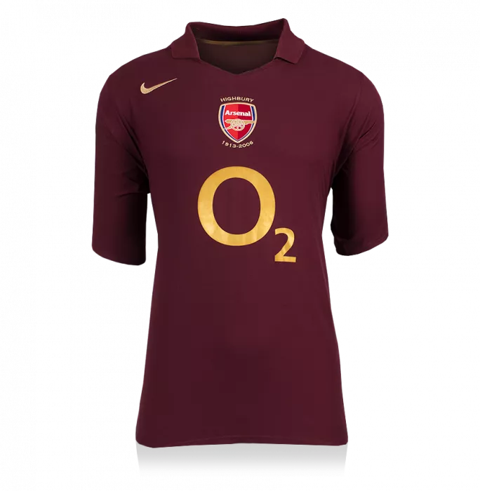 Icons Thierry Henry Back Signed Arsenal 2005-06 Home Shirt