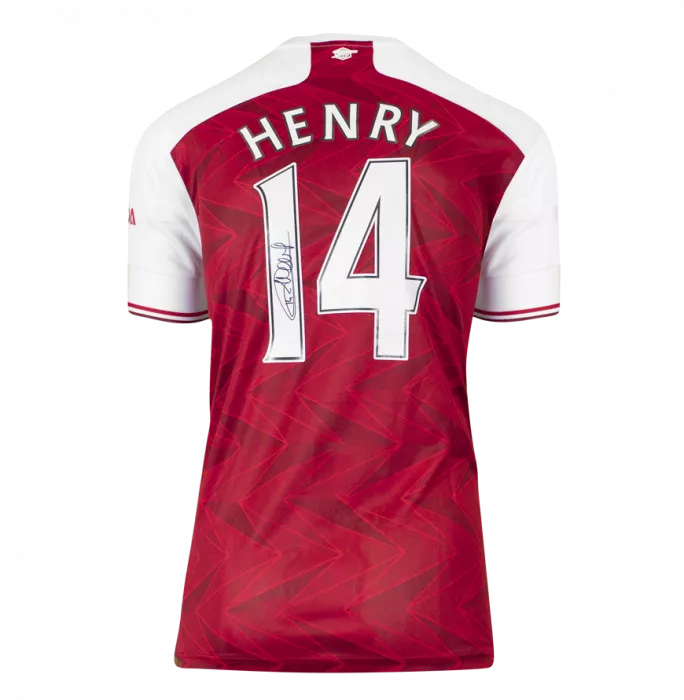 icons Thierry Henry Back Signed Arsenal 2020-21 Home Shirt