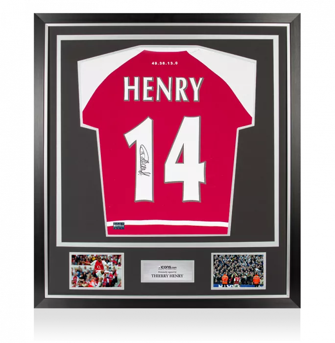 Icons Thierry Henry Back Signed Arsenal Home Shirt In Classic Frame: Invincibles Special Edition