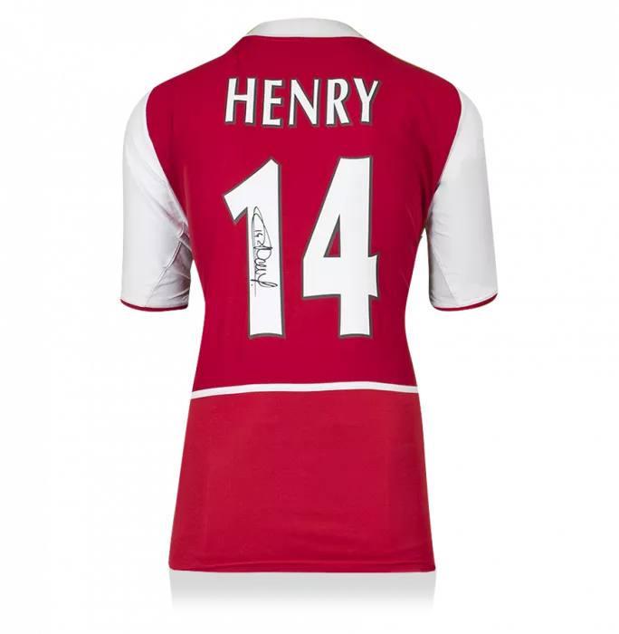 icons Thierry Henry Back Signed Arsenal Home Shirt: Invincibles Special Edition