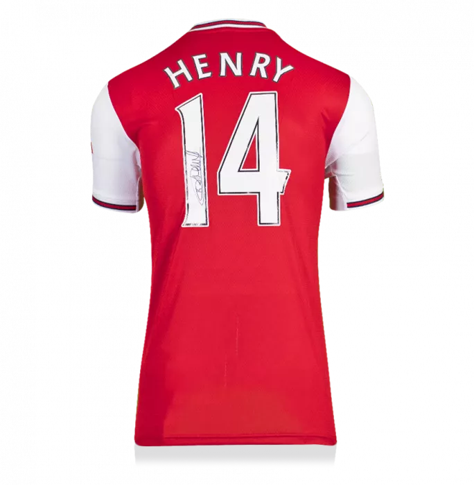 Icons Thierry Henry Back Signed Modern Arsenal Home Shirt In Hero Frame: Option 1