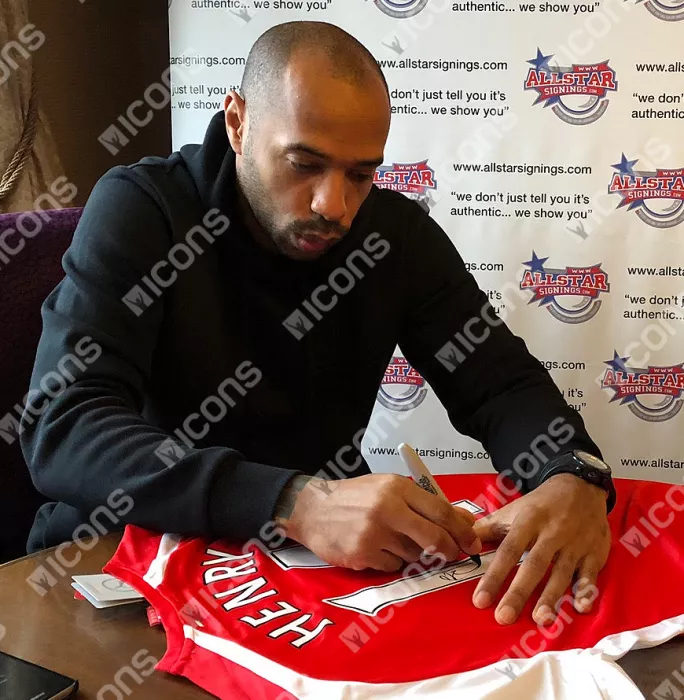 Icons Thierry Henry Back Signed Modern Arsenal Home Shirt In Classic Frame