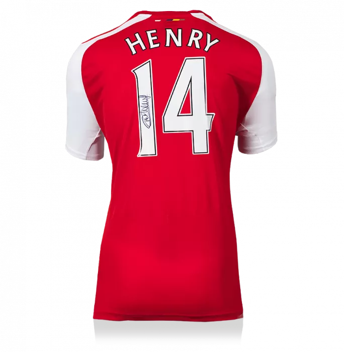 Icons Thierry Henry Back Signed Modern Arsenal Home Shirt