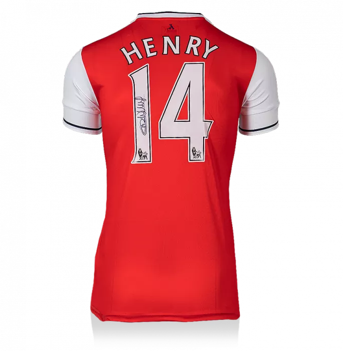 icons Thierry Henry Back Signed Modern Arsenal Home Shirt