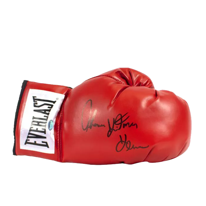 Icons Thomas Hearns Signed Everlast Boxing Glove: "Hitman" Inscription