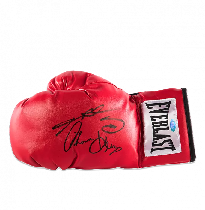 icons Thomas Hearns & Sugar Ray Leonard Dual Signed Red Everlast Boxing Glove