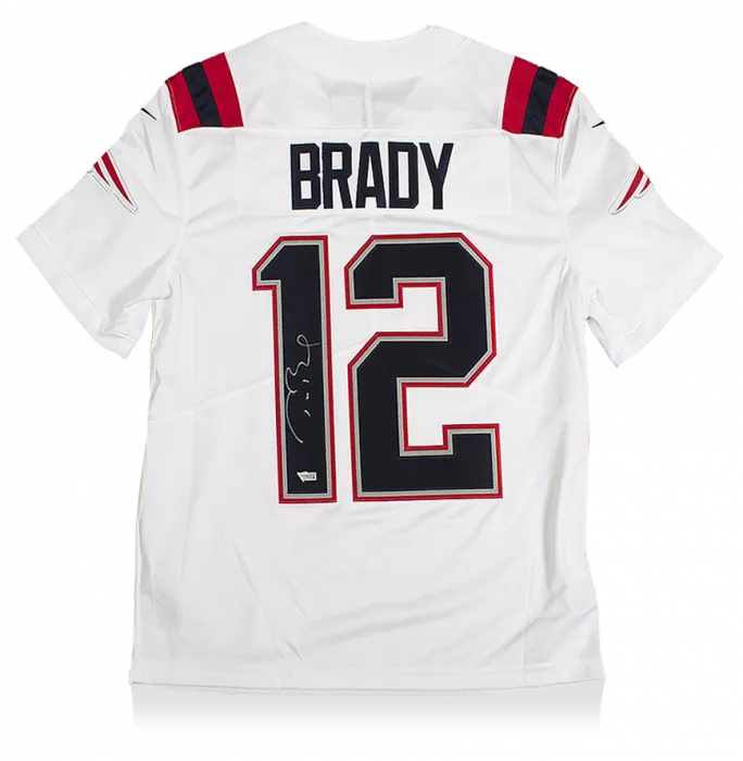icons Tom Brady Back Signed Navy New England Patriots Road Jersey