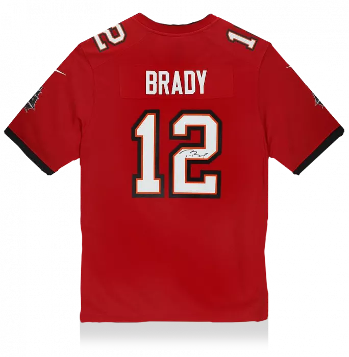 Icons Tom Brady Back Signed Tampa Bay Buccaneers Home Jersey