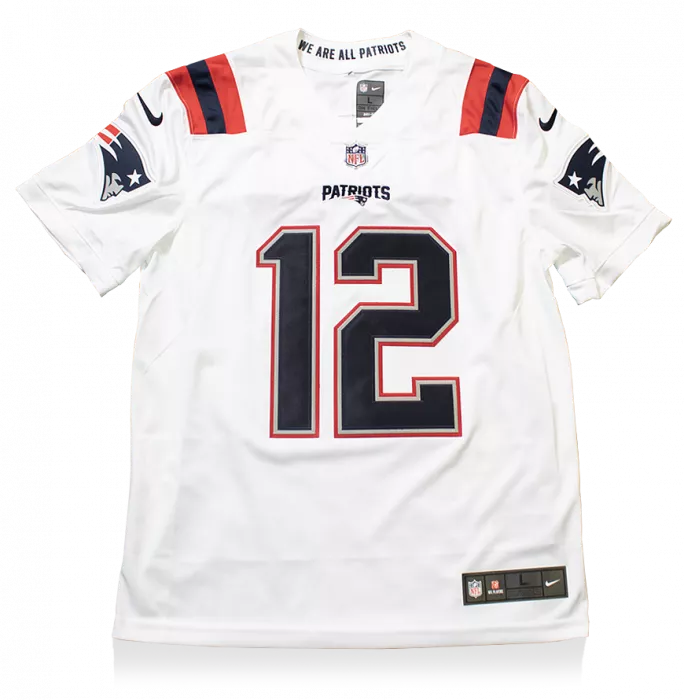 Icons Tom Brady Back Signed White New England Patriots Road Jersey