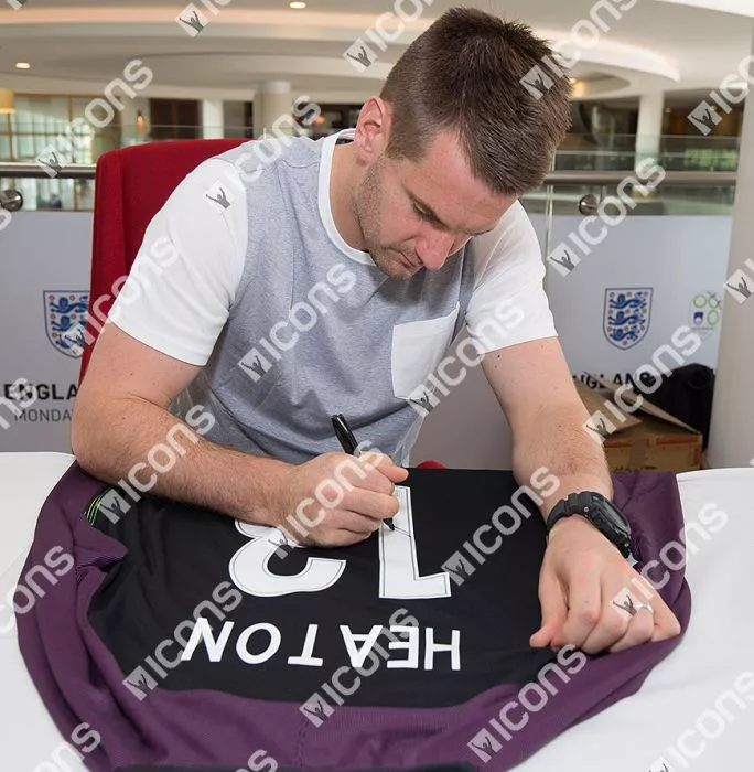 Icons Tom Heaton England Signed England 2016 Home Shirt