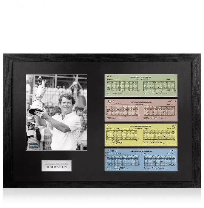 icons Tom Watson 1983 Royal Birkdale Open Scorecards In Champion Golfer Of The Year Frame
