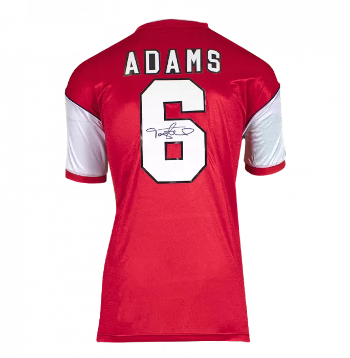 Icons Tony Adams Back Signed Arsenal 1982 Home Shirt In Deluxe Packaging
