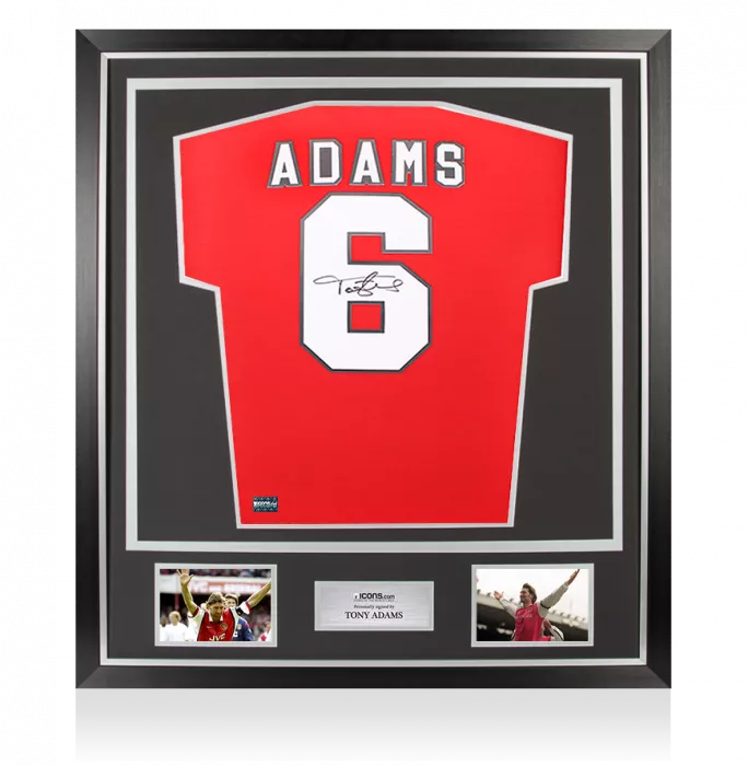 Icons Tony Adams Back Signed Arsenal 1982 Home Shirt In Classic Frame