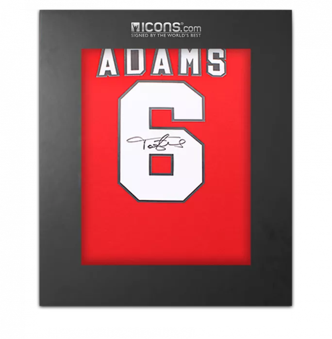 icons Tony Adams Back Signed Arsenal 1982 Home Shirt In Deluxe Packaging