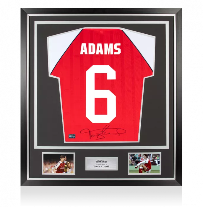 Icons Tony Adams Back Signed Arsenal 1988-89 Home Shirt In Classic Frame