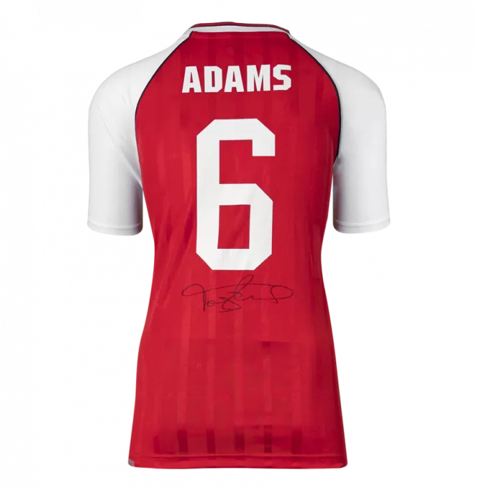 icons Tony Adams Back Signed Arsenal 1988-89 Home Shirt