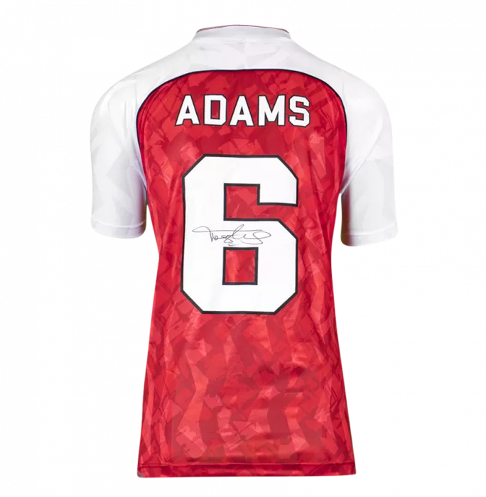 Icons Tony Adams Back Signed Arsenal 1990-91 Home Shirt