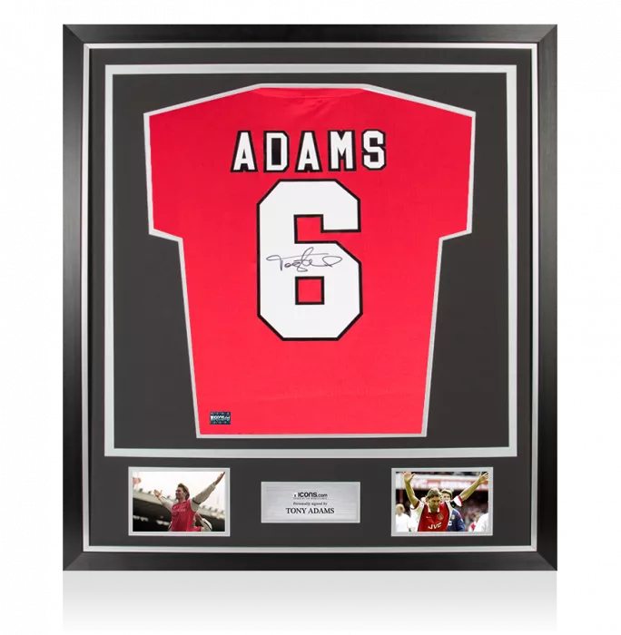 Icons Tony Adams Back Signed Arsenal Home Shirt In Classic Frame