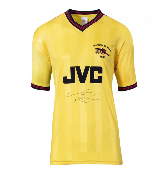 Icons Tony Adams Front Signed Arsenal 1985-86 Away Shirt In Hero Frame: Option 1