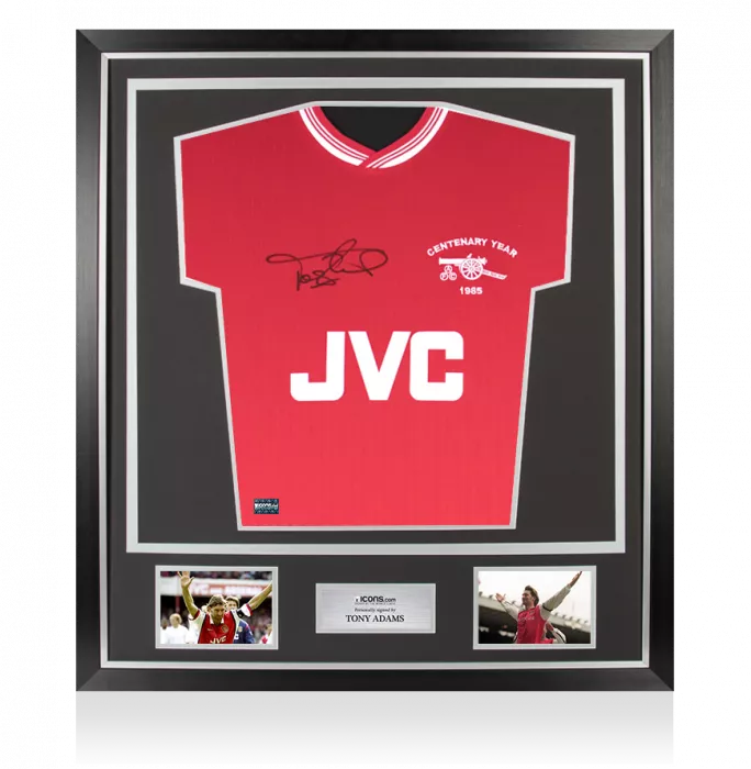 icons Tony Adams Front Signed Arsenal Home Shirt In Classic Frame