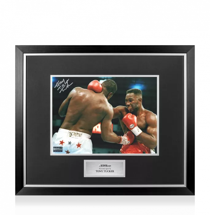 Icons Tony Tucker Signed Photo In Premium Photo Frame