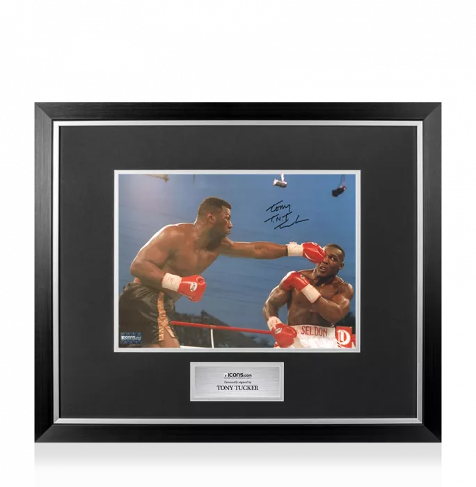 icons Tony Tucker Signed Photo In Premium Photo Frame
